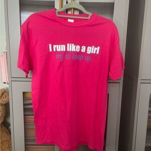 Gildan Pink Motivational Women's Tee